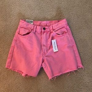 Pink Brandy Melville Jean Shorts Size Small